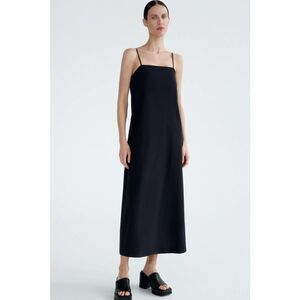 zara contrasting faux leather dress ZARA FAUX LEATHER BLACK DRESS ZW COLLECTION